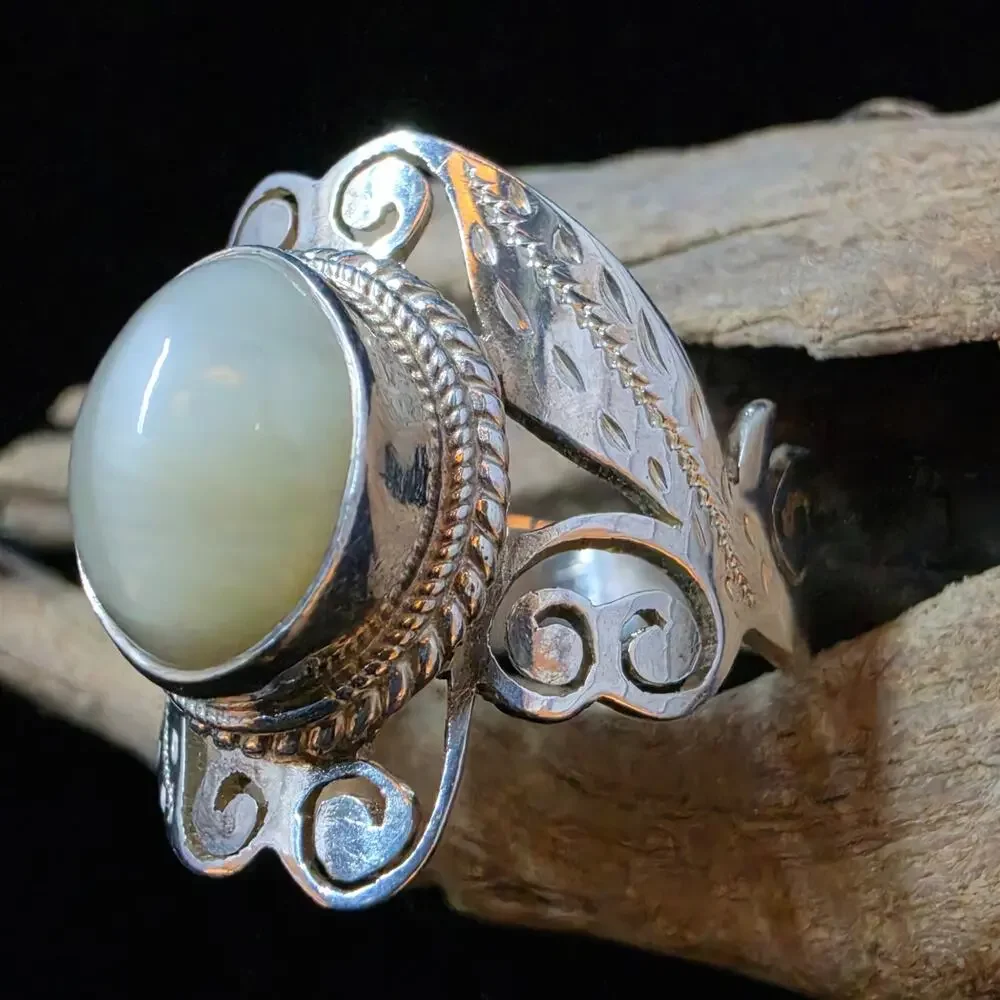 Agate sterling ring size 7